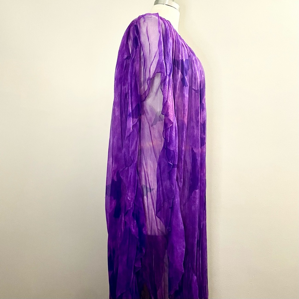 Yves Saint Laurent Rive Gauche Vintage 70s Silk Mousseline Apres-plage Dress - Picture 6 of 9